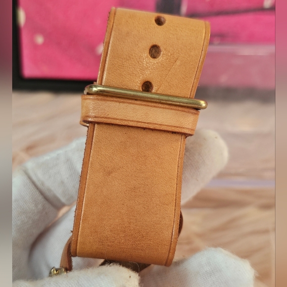 Louis Vuitton Set Vachetta Vintage Luggage Tag & Handle Strap X 2✨ - Picture 10 of 16